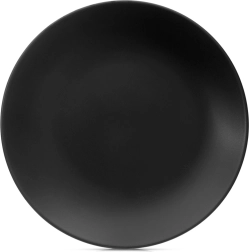 Plato llano de cerámica negro 27 cm