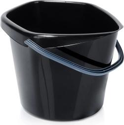 Cubo de plástico negro de 5 l