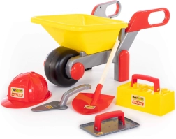 Juego de construcción infantil Wader Polesie con carretilla