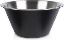 Bol de cocina de acero inoxidable negro 22 cm, 2 l
