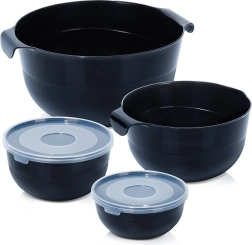 Juego de cuencos de cocina con tapas, 6 piezas