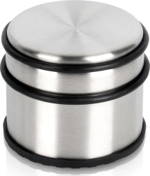 Tope de puerta de acero inoxidable, plateado 9,5 cm