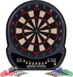 Diana electrónica LCD de 48 cm con 27 juegos y 12 dardos