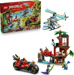 LEGO NINJAGO duelo de vehículos ninja y casa del árbol