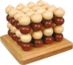 Small Foot tres en raya 3D de madera