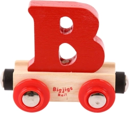 Vagón de madera con la letra B – BIGJIGS RAIL