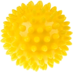 Pelota de masaje rehabilitadora Fizjo con púas 6,6 cm amarilla - 1 pieza