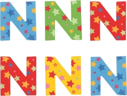 Bigjigs Toys letra de madera estrellada N