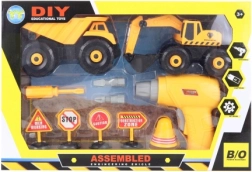 Juego de vehículos de construcción para atornillar