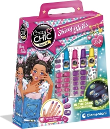 Uñas Crazy Chic que brillan en la oscuridad de CLEMENTONI
