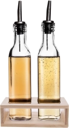 Dispensadores de aceite y vinagre de vidrio en soporte 2×300 ml