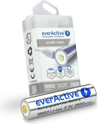 Batería recargable 18650 3,7 V Li‑ion 2600 mAh con micro USB EVERACTIVE