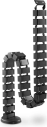 Organizador de cables elástico 1,3 m negro