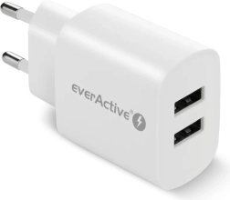 Cargador de red 2X USB 2,4A blanco