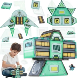 Juego de construcción magnético estación espacial STEM, 108 piezas