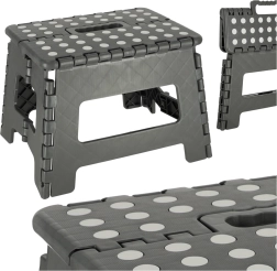 Taburete plegable antideslizante 22 cm – gris oscuro