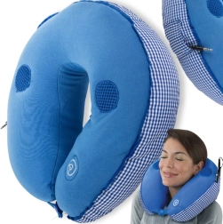 Almohada de viaje para cuello con masaje y altavoces