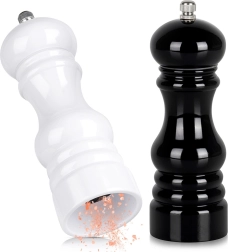 Juego de molinillos manuales para sal y pimienta 18 cm – negro y blanco Vilde