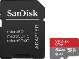 Tarjeta SanDisk Ultra microSDXC 64GB A1 con adaptador