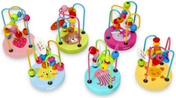 VIGA laberinto de cuentas de madera para el desarrollo de la motricidad, 1 ud