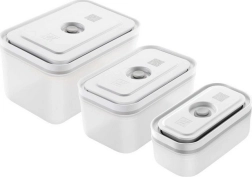 Set de 3 recipientes de plástico al vacío Fresh & Save S