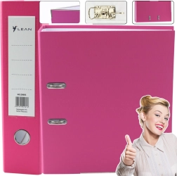 Archivador de palanca A4 75 mm rosa LEAN