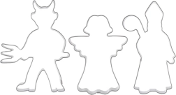 Juego de cortadores de acero inoxidable ángel, diablo y San Nicolás – 3 uds.