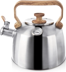 Hervidor de acero con silbato y termómetro 3,2 l