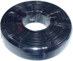 Cable telefónico de 4 hilos negro, rollo de 100 m