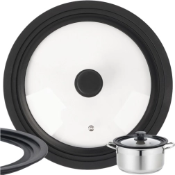 Tapa universal de silicona y vidrio 3 en 1 RUHHY 28/30/32 cm