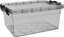 Caja de plástico para alimentos con tapa 5 l gris