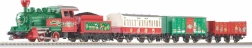 Set de inicio Piko del tren navideño con locomotora de vapor