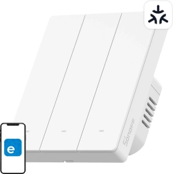 Interruptor de pared inteligente Sonoff M5 Matter, de 3 canales, para marco