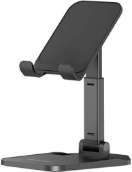 Soporte de escritorio AWEI X11 para tablet y smartphone, negro