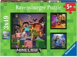 Rompecabezas Ravensburger Minecraft Biomas 3x49 piezas