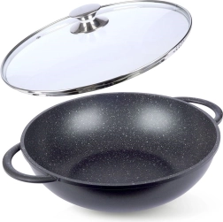 Wok de granito con tapa 32 cm
