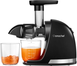 Extractor de zumo lento AMZCHEF negro