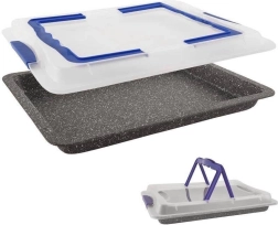 Molde para hornear de granito con tapa 43 × 29 × 7 cm