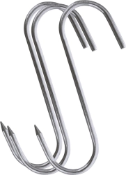 Ganchos para ahumador en S 13,5 × 9 cm, 3 uds