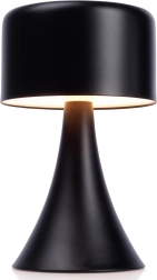 Lamparita de mesa LED metálica inalámbrica de 20,5 cm – negra