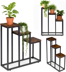 Soporte para plantas con 3 estantes en estilo loft ModernHome