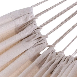 Hamaca de jardín de tejido resistente 200 × 80 cm con correas y bolsa