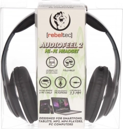 Auriculares estéreo con micrófono AUDIOFEEL2 Black, jack de 3,5 mm de 4 pines