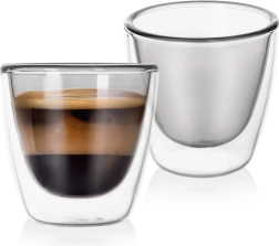 Vasos térmicos de cristal de doble pared para espresso Double 90 ml, 2 uds.