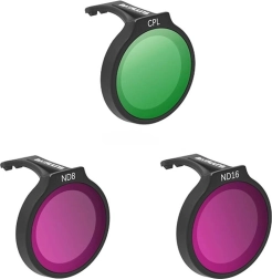 Set de filtros SUNNYLIFE para dron DJI Neo: CPL, ND8 y ND16