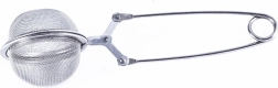 Colador de acero inoxidable para té con mango de presión 5 cm