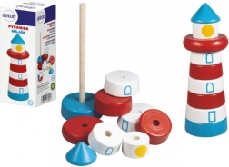 Pirámide apilable de madera faro DETOA