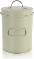 Lata metálica de almacenamiento Greenish 1,3 l, verde