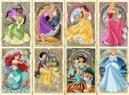 Puzzle Princesas en estilo art nouveau - Ravensburger 1000 piezas