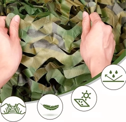 Red de camuflaje moro 3 × 6 m – toldo de sombra y lona protectora para jardín y actividades al aire libre